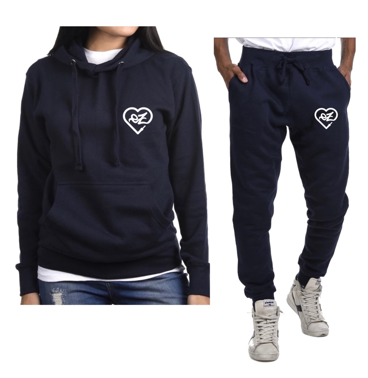 Navy blue jogger set Outlet