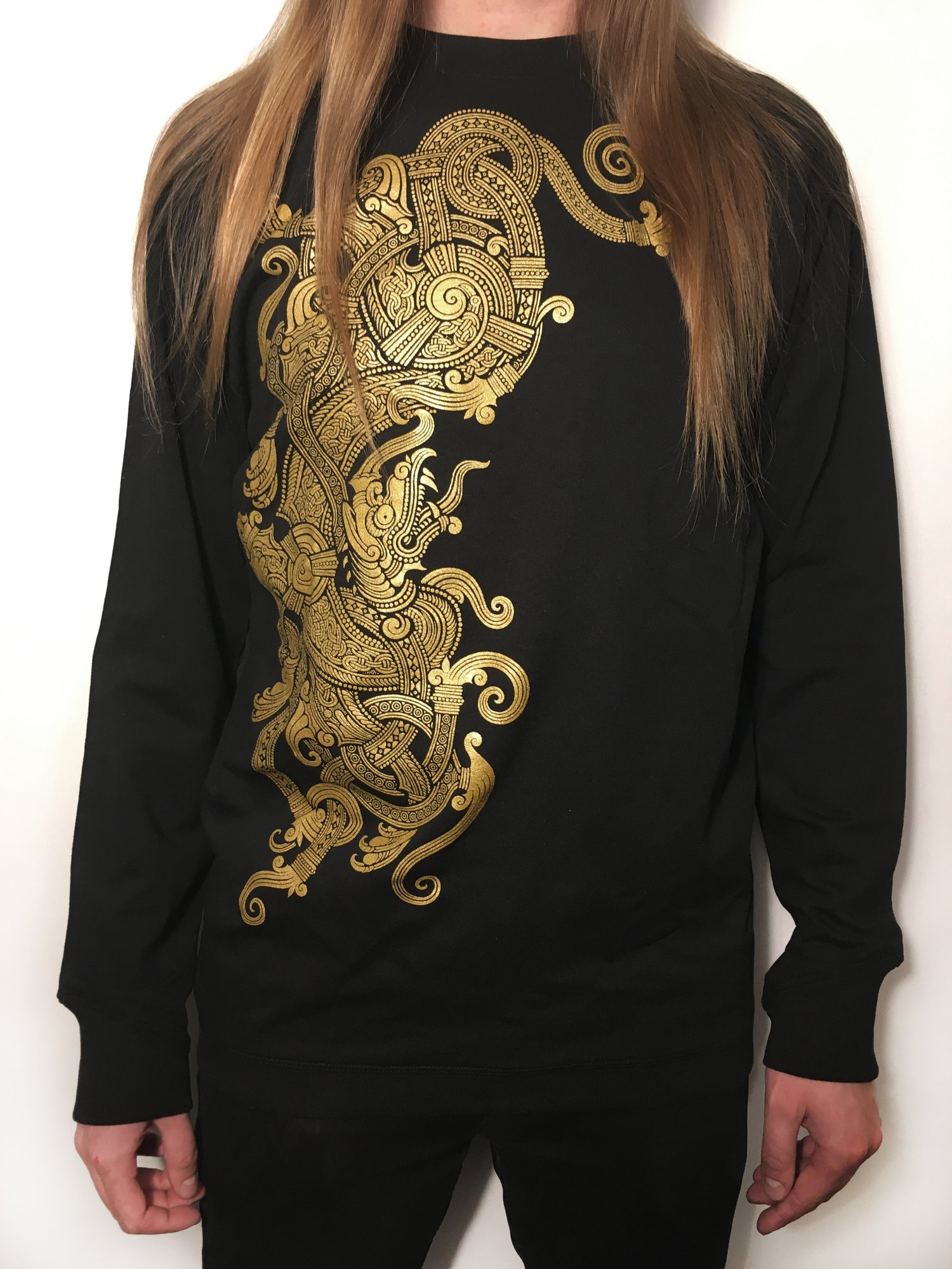 Image of Nordic ornament sweatshirt GOLD print