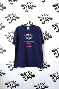 Image of now all i wanna do is tee in navy blue 