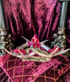 Rose Gold & Pink Aura Quartz Crystallized - Antler Crown