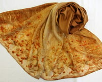 Image 4 of Summer's Golden Flowers - ecoprint and plant dyed silk scarf