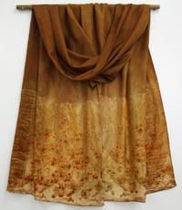 Image 3 of Summer's Golden Flowers - ecoprint and plant dyed silk scarf
