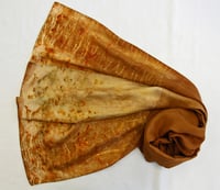 Image 5 of Summer's Golden Flowers - ecoprint and plant dyed silk scarf