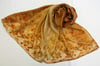 Summer's Golden Flowers - ecoprint and plant dyed silk scarf
