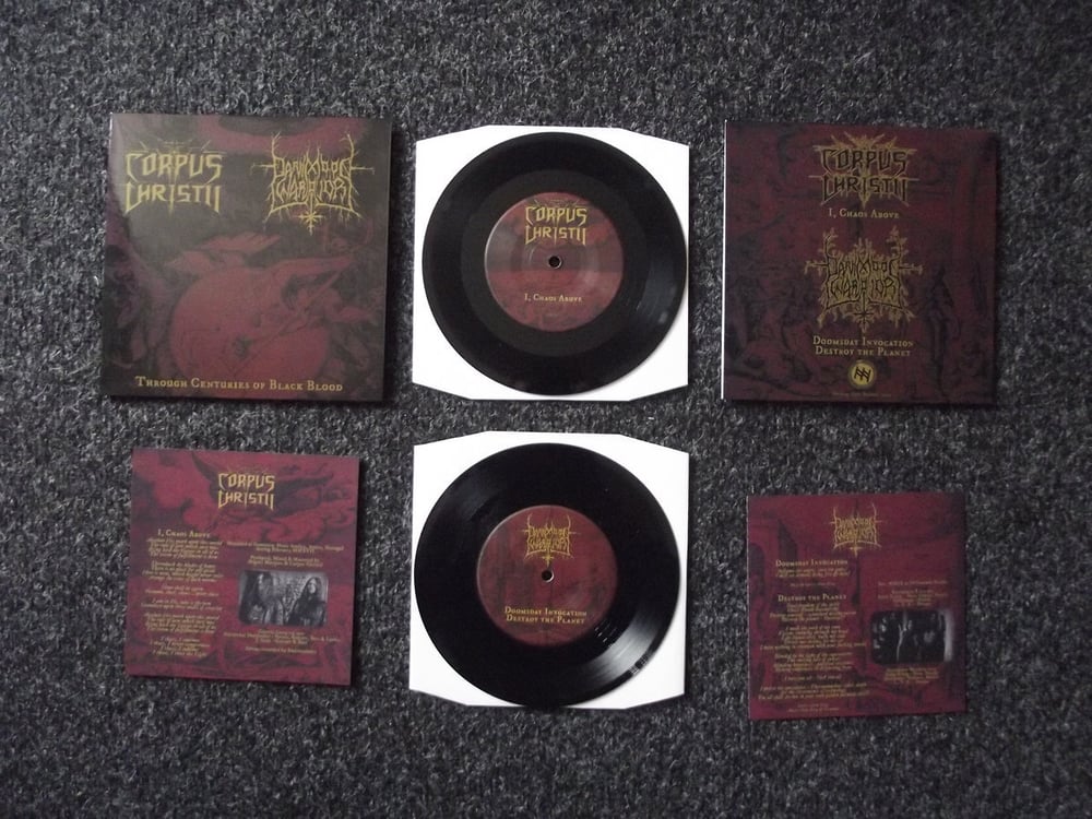 "Through Centuries of Black Blood" 7" EP split w/ Darkmoon Warrior (GER)