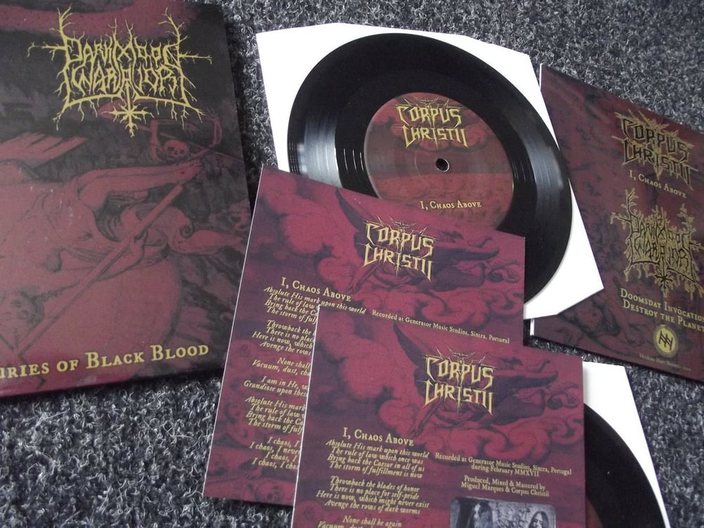 "Through Centuries of Black Blood" 7" EP split w/ Darkmoon Warrior (GER)