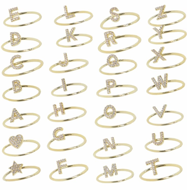 Image of Dainty Initial Ring