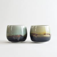 Image 1 of set of 2 porcelain tea bowls