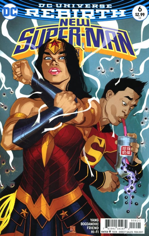 Image of NEW SUPER-MAN #6 variant cover original art 