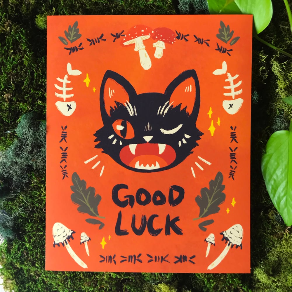 Good Luck Cat Print