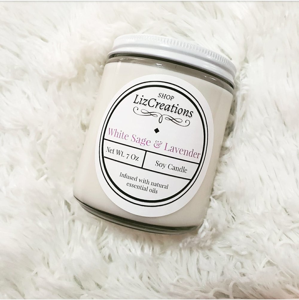 White Sage & Lavender Soy Candle