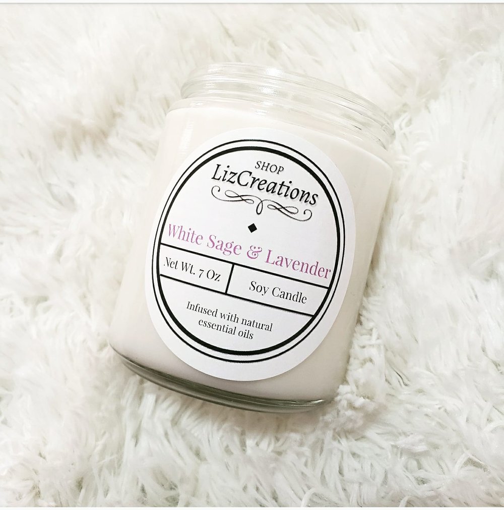 White Sage & Lavender Soy Candle