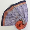 Woodgrain Shibori Pattern - botanical silk scarf