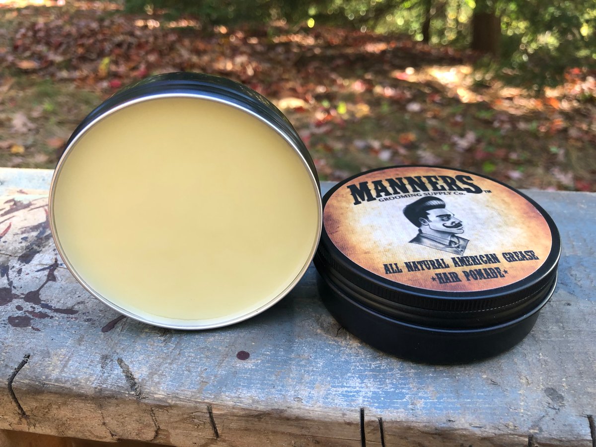 WAX-BASED POMADE (All-Natural) - 4oz Tin | Manners Grooming Supply Co.