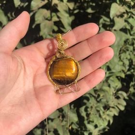 Tigers Eye Crystal Ball Pendant