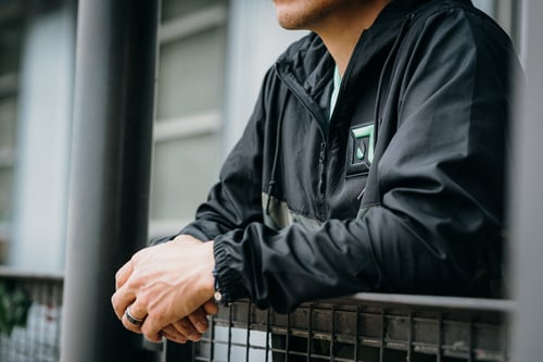 Image of LocalThreads - Lightweight Full-Zip Windbreaker w/LT 3-D Puff Patch - Black /Forest Camo