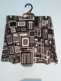  Grey geo squares Kat skirt