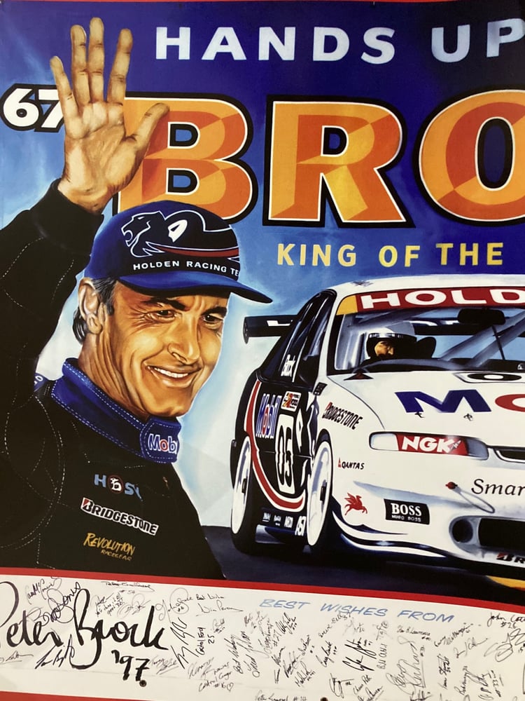 Image of BROCKY - Bathurst 1997 King of the Mountain poster. Holden. HRT