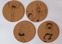 Rick and Morty Cork Coaster Set