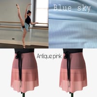 Image 4 of Mesh wrap skirt (solid colors)