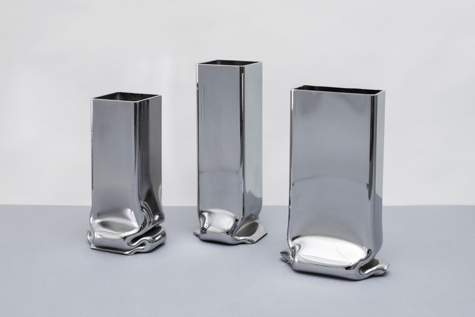 Pressure Vase Square, Chrome, Tall | Tim Teven Studio