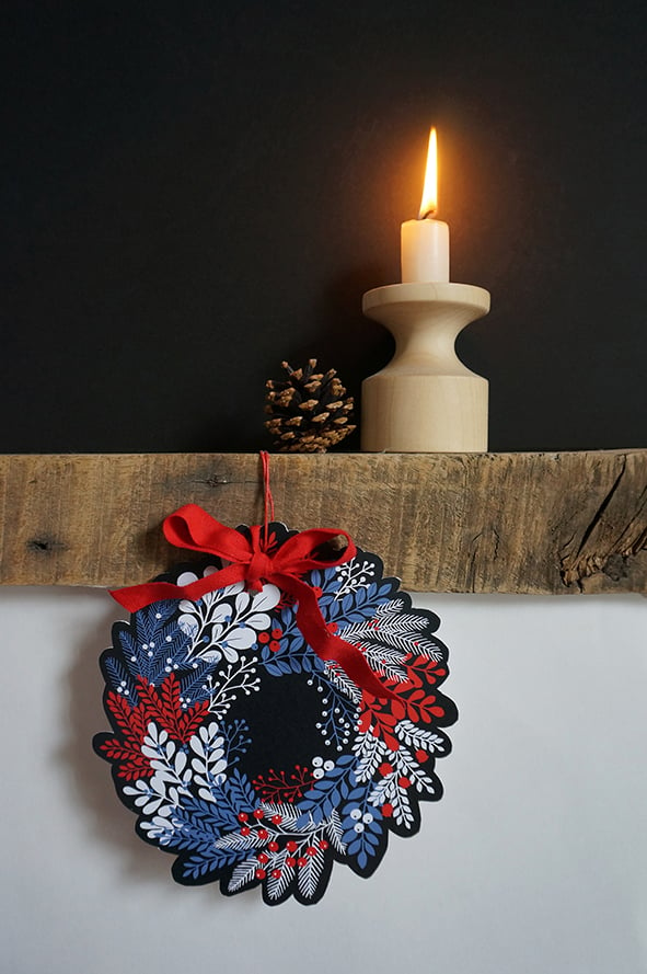 Image of Wreath - Paper Cut Out Decoration