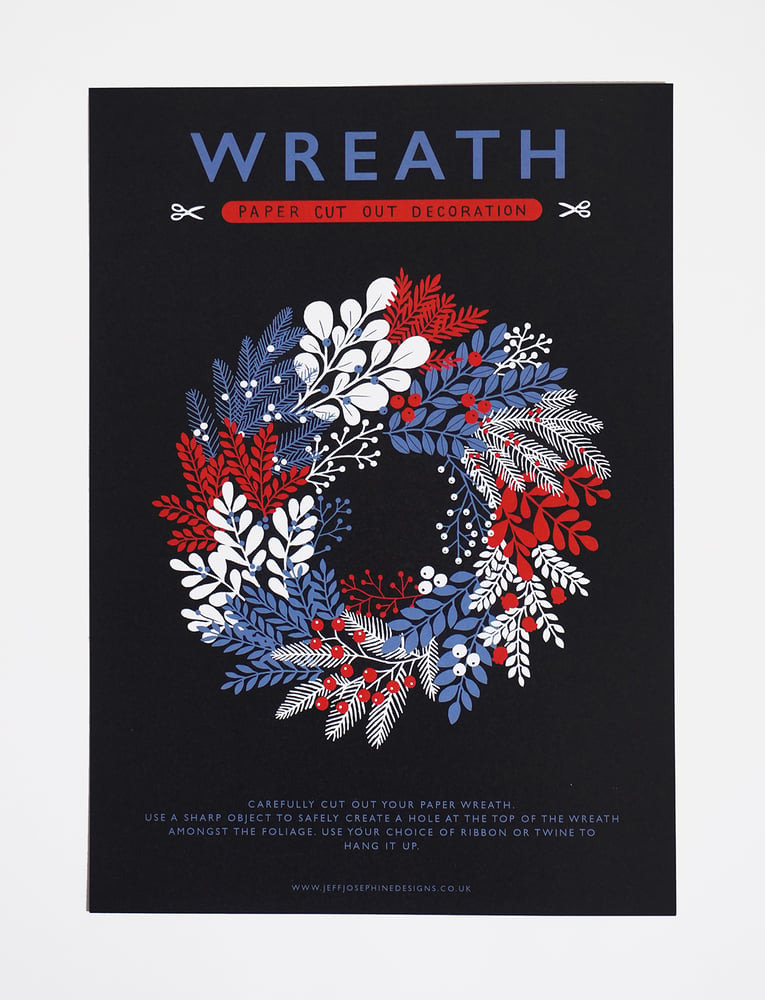 Image of Wreath - Paper Cut Out Decoration