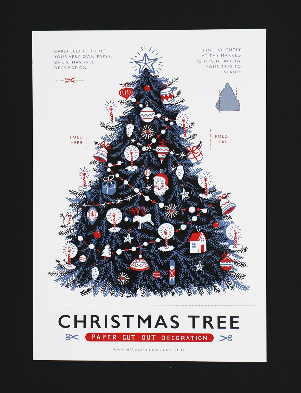 Image of Christmas Tree - Paper Cut Out Decoration