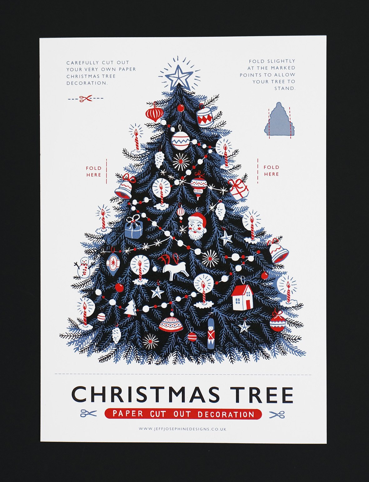 Image of Christmas Tree - Paper Cut Out Decoration 