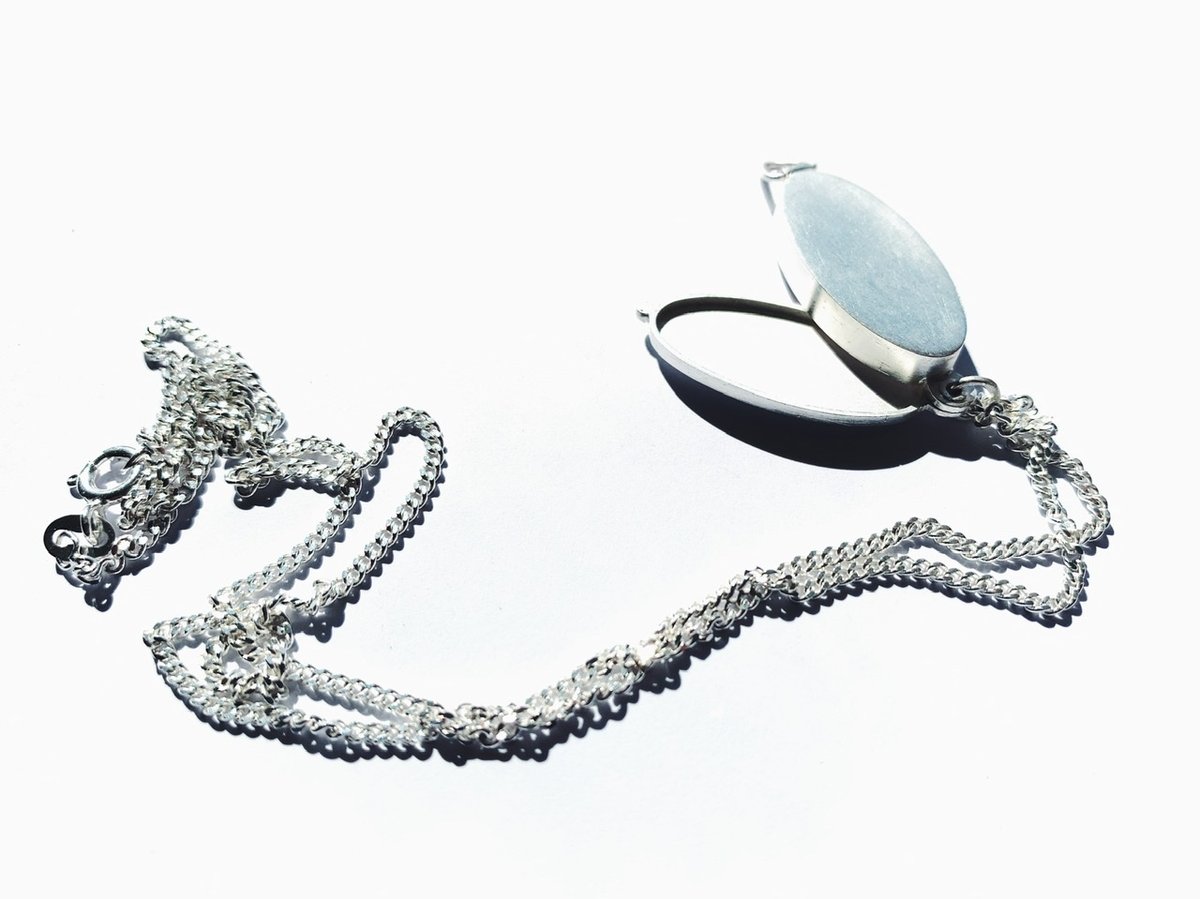 Image of Silver Locket Necklace 