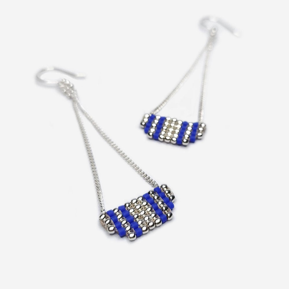 Image of boucles d'oreilles bleues "Inca"