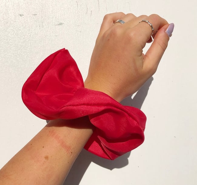 Giant pink scrunchie 