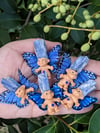 MADE TO ORDER: Blue Kyanite Butterfly Mini Crystal Troll 1.5"