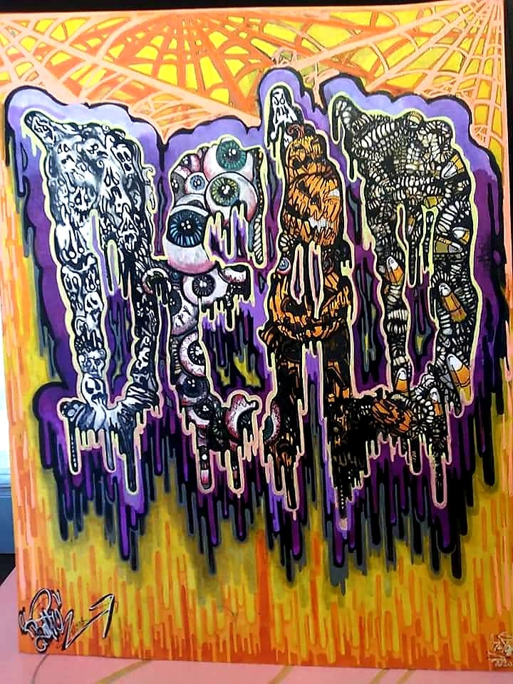 "DEAD" Halloween giclee print by Boppo