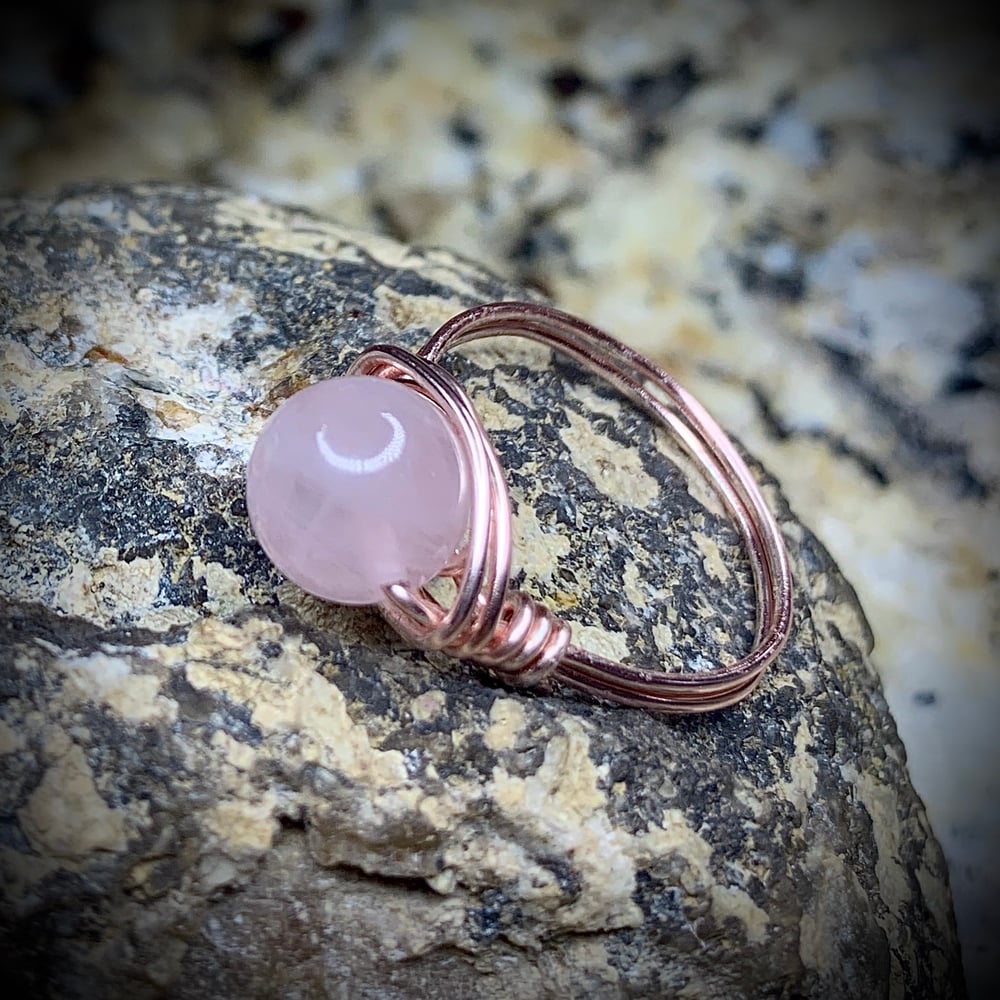 Image of 8mm Rose Quartz Ring