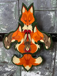 Image 1 of Fox Fleur de Lis - Original Cutout Painting