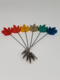 Image 2 of Rainbow Pot Leaf Roach Clips