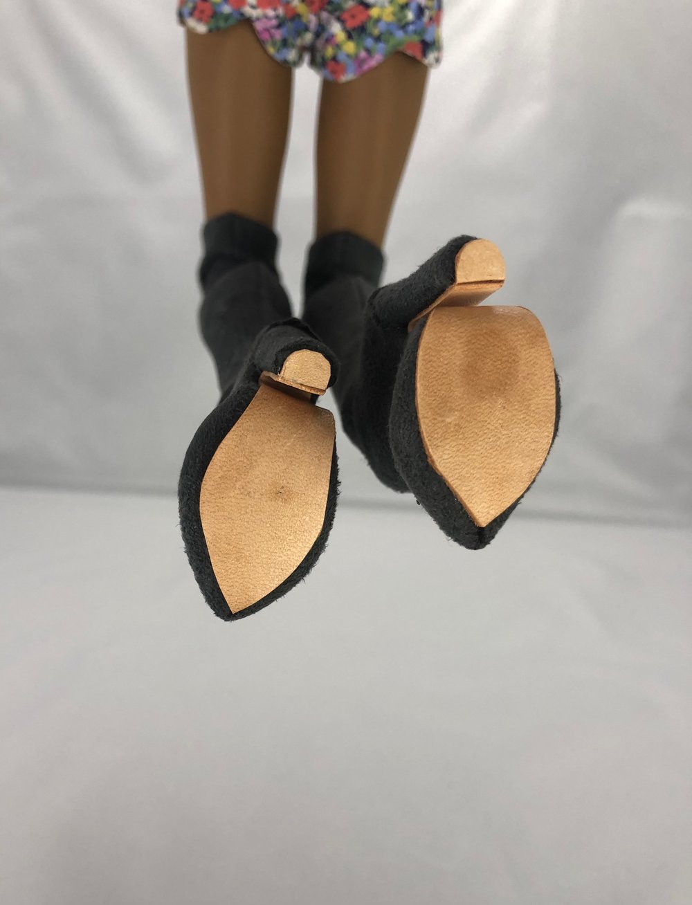 Gray Suede Thigh High Boots: Pidgin Doll P1