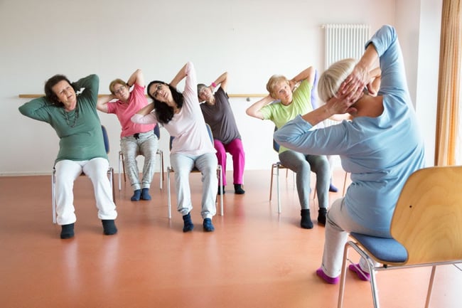 Chair Yoga for Senior men, chair yoga