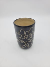 Image 2 of Black Peony Tumbler 