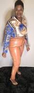 Tan PU Leather Pants Image 2