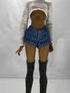 Pinstripe Cuff Shorts: Pidgin Doll 