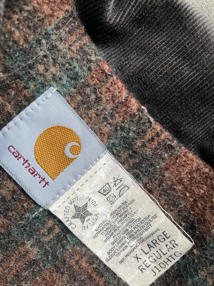 Image of Vintage 80's Carhartt Blanket Lined Jacket J10 Hunter Green