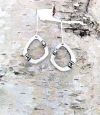 Angular Hoops with Pebbles Earrings 