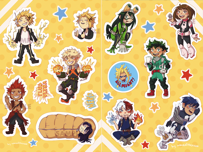 BNHA Sticker Sheets