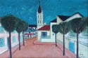 Mid-century Modern Swedish Artist ‘Provincial French Town’ 