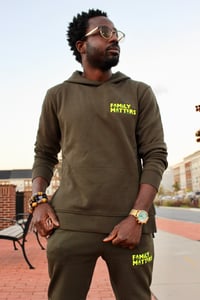 Image 1 of Premium Family Matters Sweatsuit - Olive Green