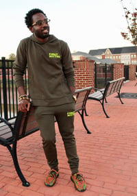 Image 2 of Premium Family Matters Sweatsuit - Olive Green