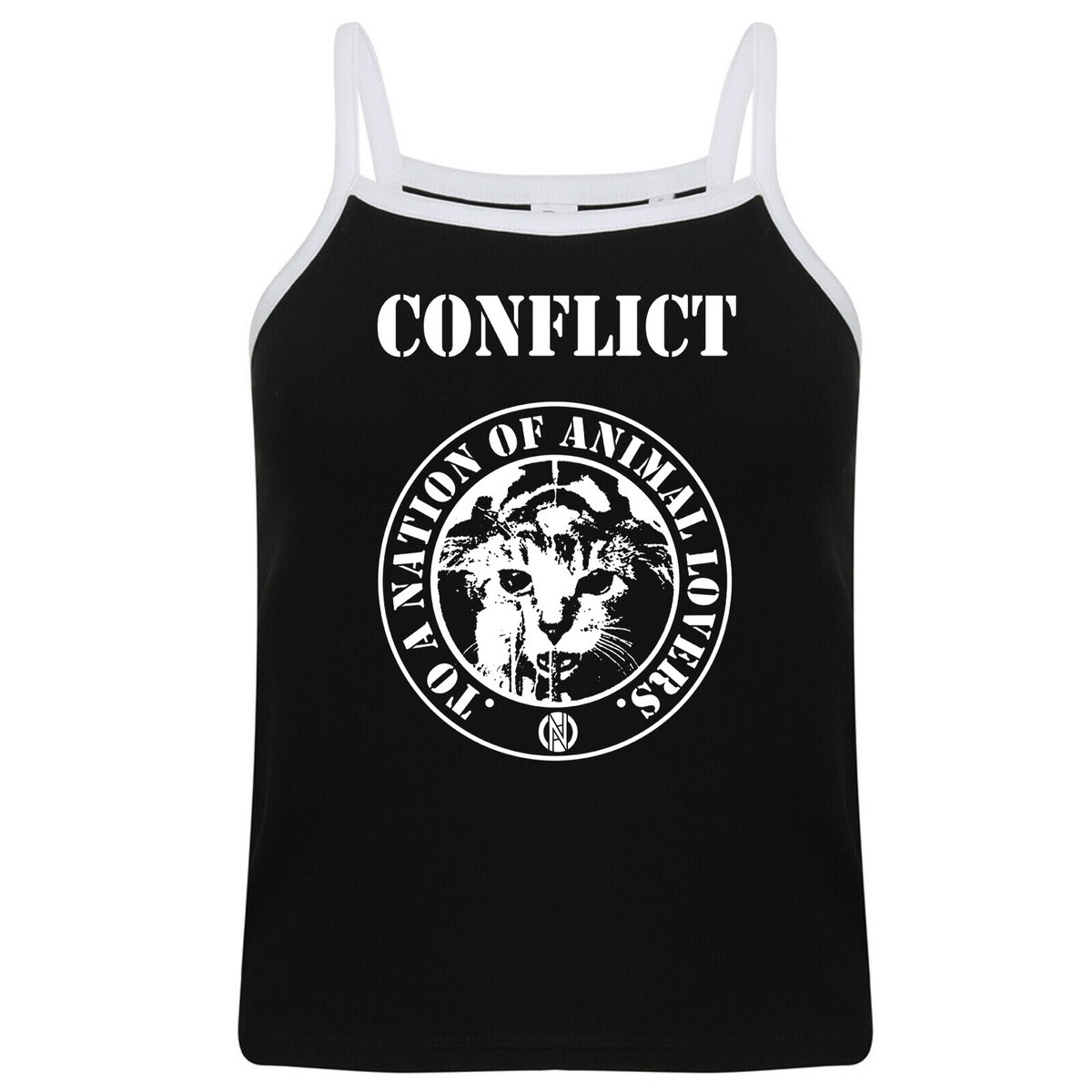 Image of CONFLICT Nation of Animal Lovers strap top