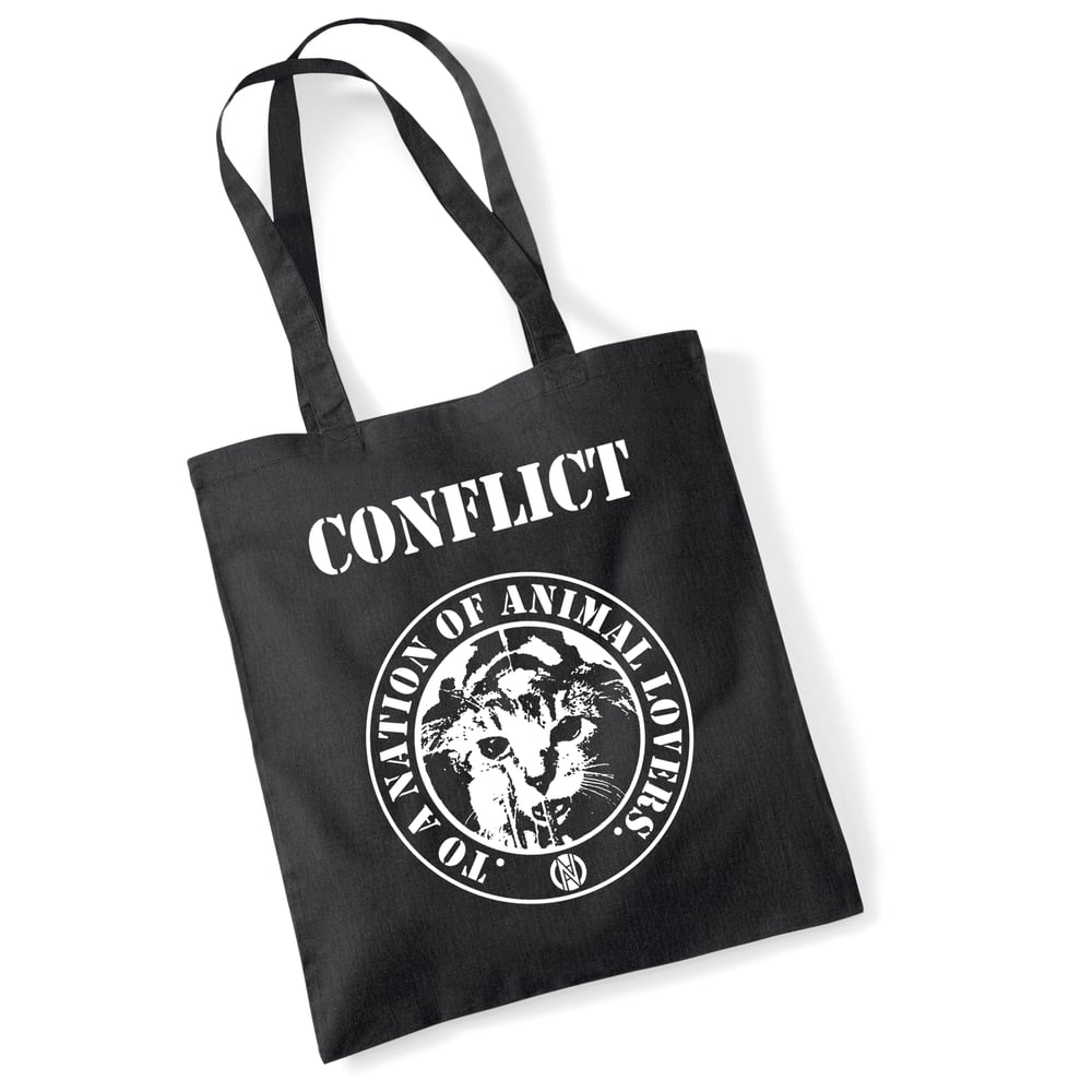 Image of CONFLICT Nation of Animal Lovers No-Sweat tote bag